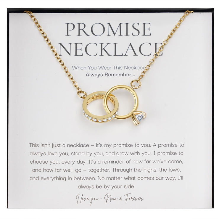 Sterling Silver Promise Ring Necklace