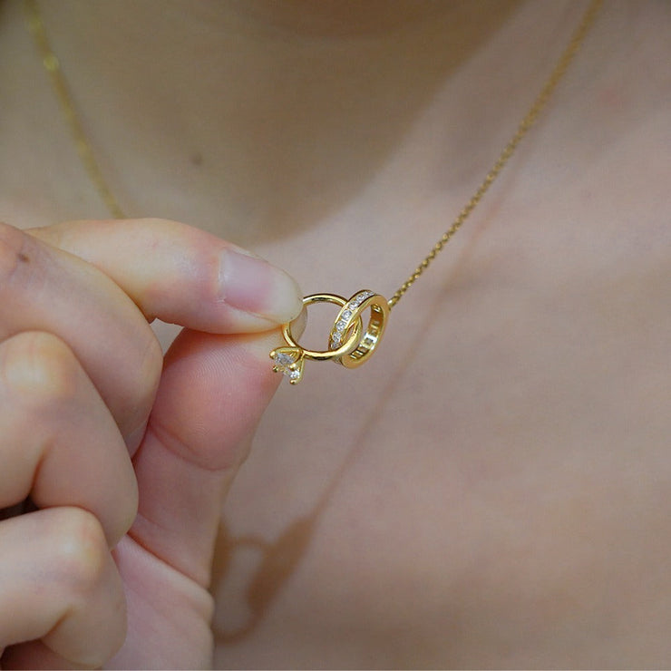 Sterling Silver Promise Ring Necklace