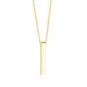 Pillar Necklace with Engraving