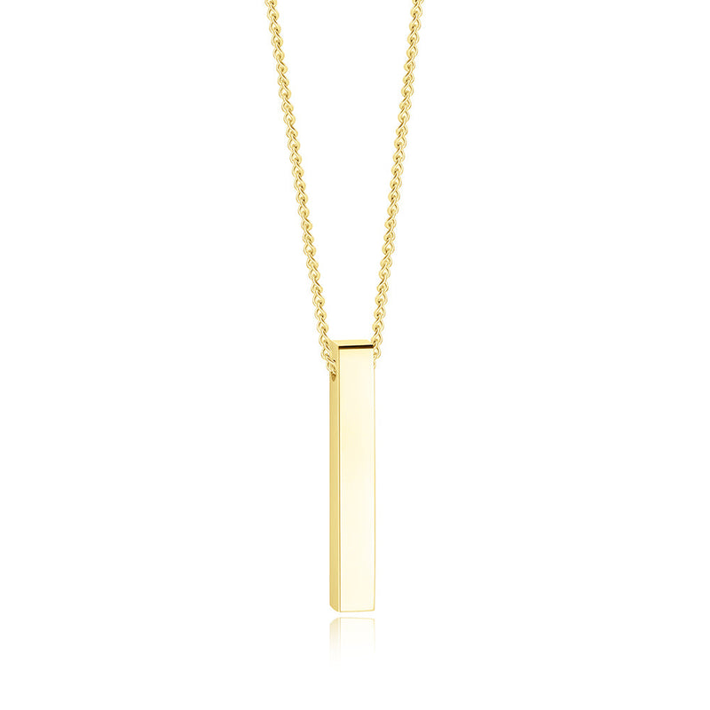 Pillar Necklace with Engraving