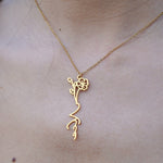 Custom Birth Flower Name Necklace