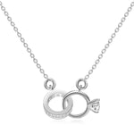 Sterling Silver Promise Ring Necklace