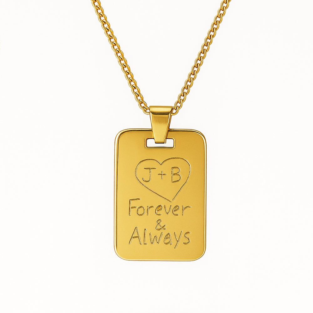 Custom Handwriting Pendant Necklace