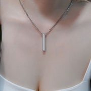 Pillar Necklace with Engraving