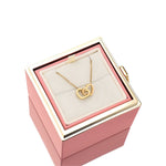 Eternal Rose Box Gift Bundle - W/ Engraved Necklace