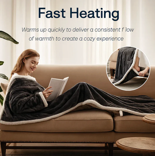 The heated wearable blanket that moves with you