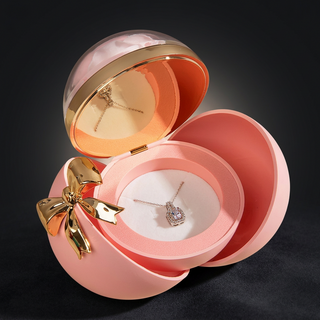 Eternal Rose Rotating Jewelry Box with Magnetic Ring Closure