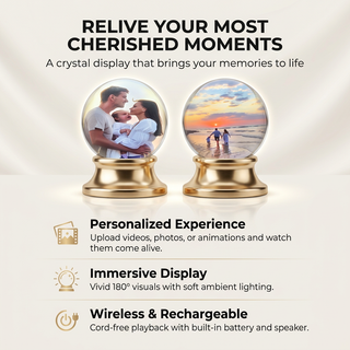 Personalized Video Glass Ball Lamp with Sound
