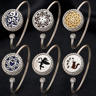 Aromatherapy Diffuser Bracelet with Essential Oil Locket