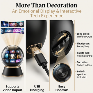Personalized Video Glass Ball Lamp with Sound