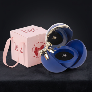 Eternal Rose Rotating Jewelry Box with Magnetic Ring Closure