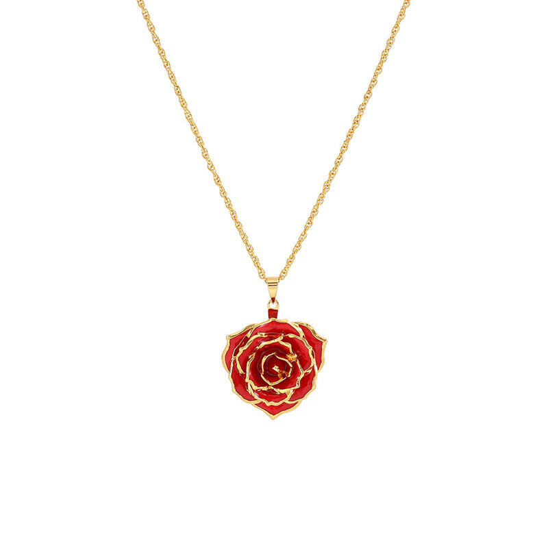 Real Rose Pendant Necklace