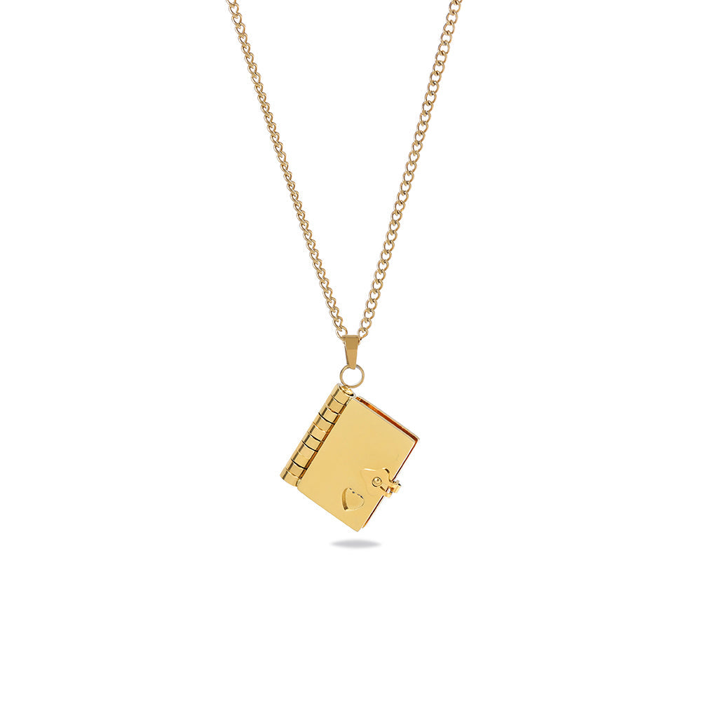Personalized Book Locket Necklace