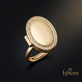 Oval Locket Ring