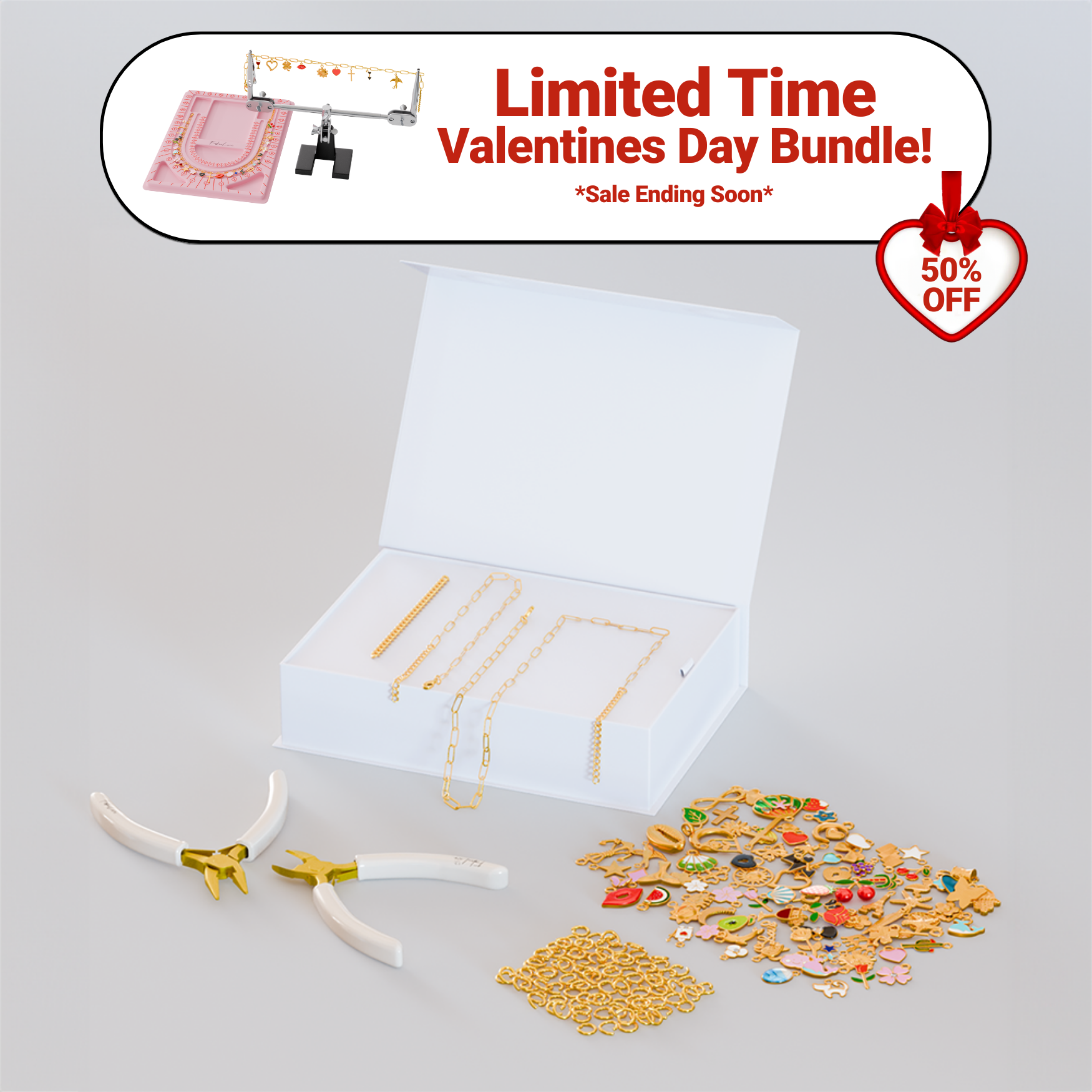 Galentines Day Charm Jewelry Kit Bundle
