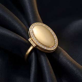 Oval Locket Ring