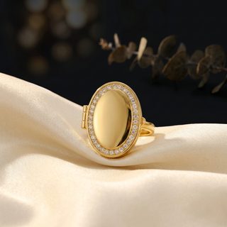 Oval Locket Ring