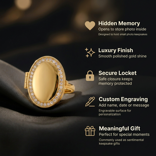 Oval Locket Ring