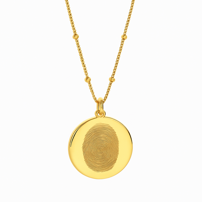 Engraved Fingerprint Necklace