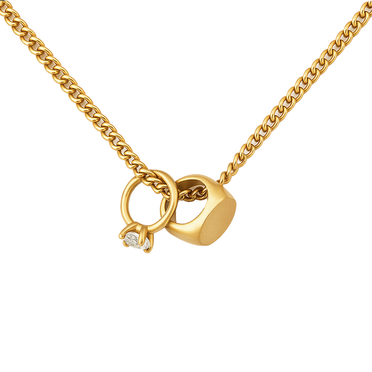 Mini Promise Ring Necklace