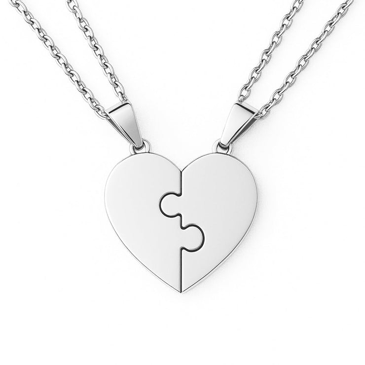 Custom Puzzle Heart Necklace