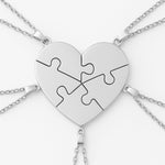 Custom Puzzle Heart Necklace